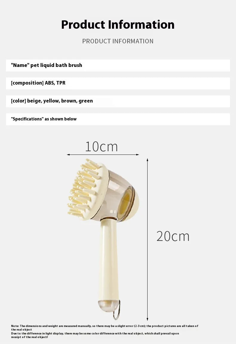 Bath brush washing dog