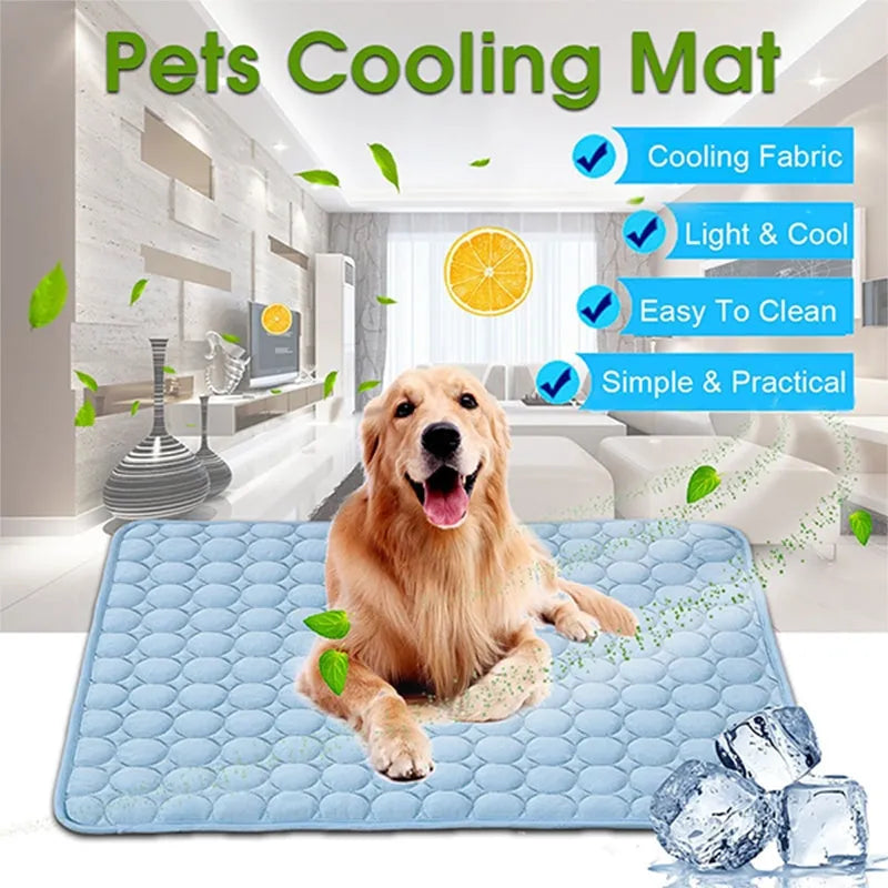 Cooling mat rolled up