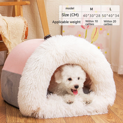 Plush Winter Pet Nest Bed