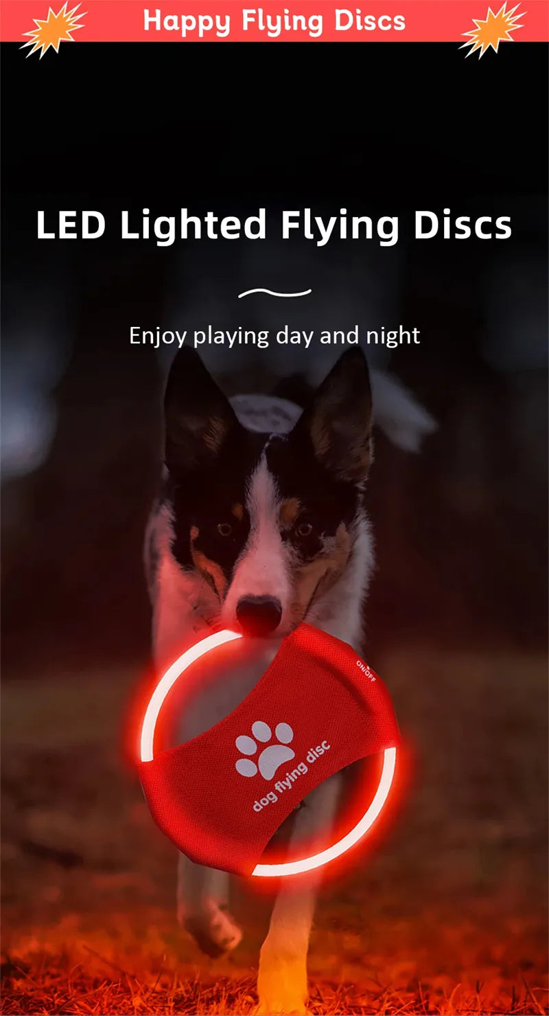 LED Glowing Flying Disc for Dogs
