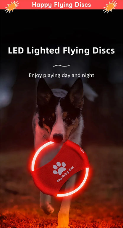 LED Glowing Flying Disc for Dogs