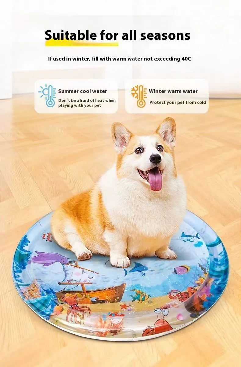 Cooling mat rolled up