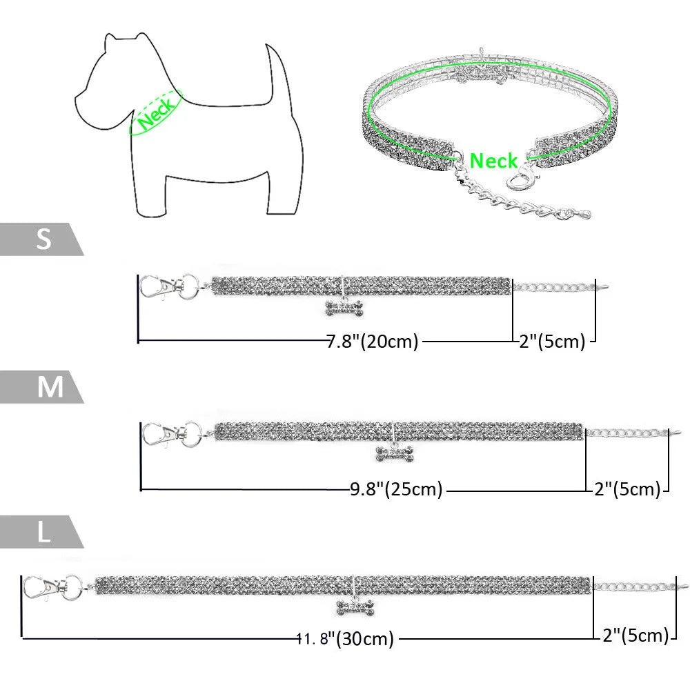 Bling Rhinestone Dog Collar