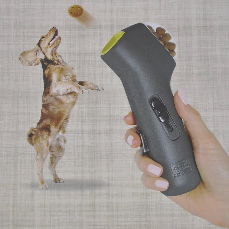 Treat launcher in use