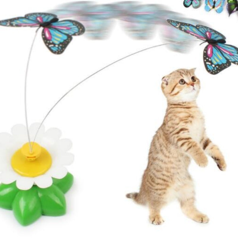 Electric Rotating Flower Cat Toy