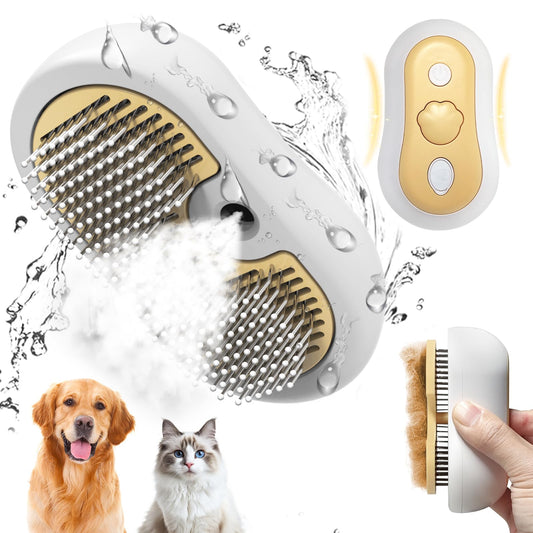 Dog & Cat Steam Brush 3in1 Cat Brush