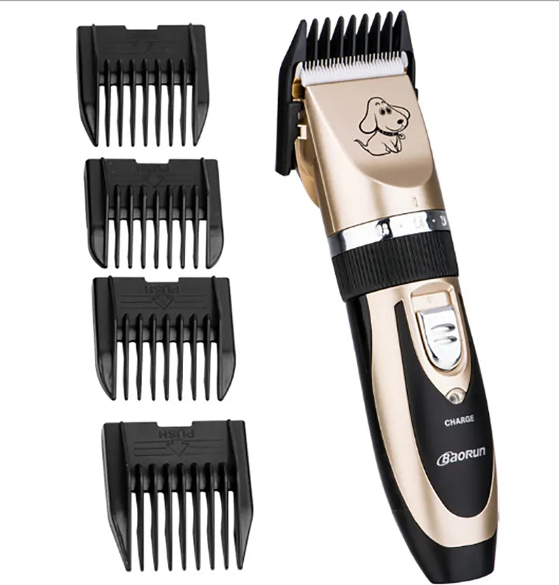 Grooming kit tools laid out