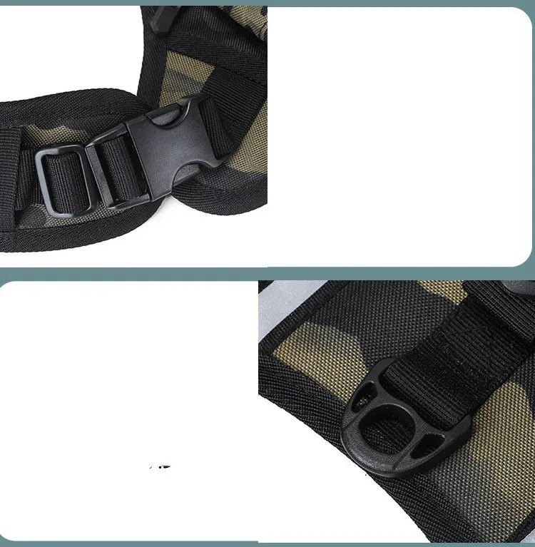 Dog backpack side pouch detail